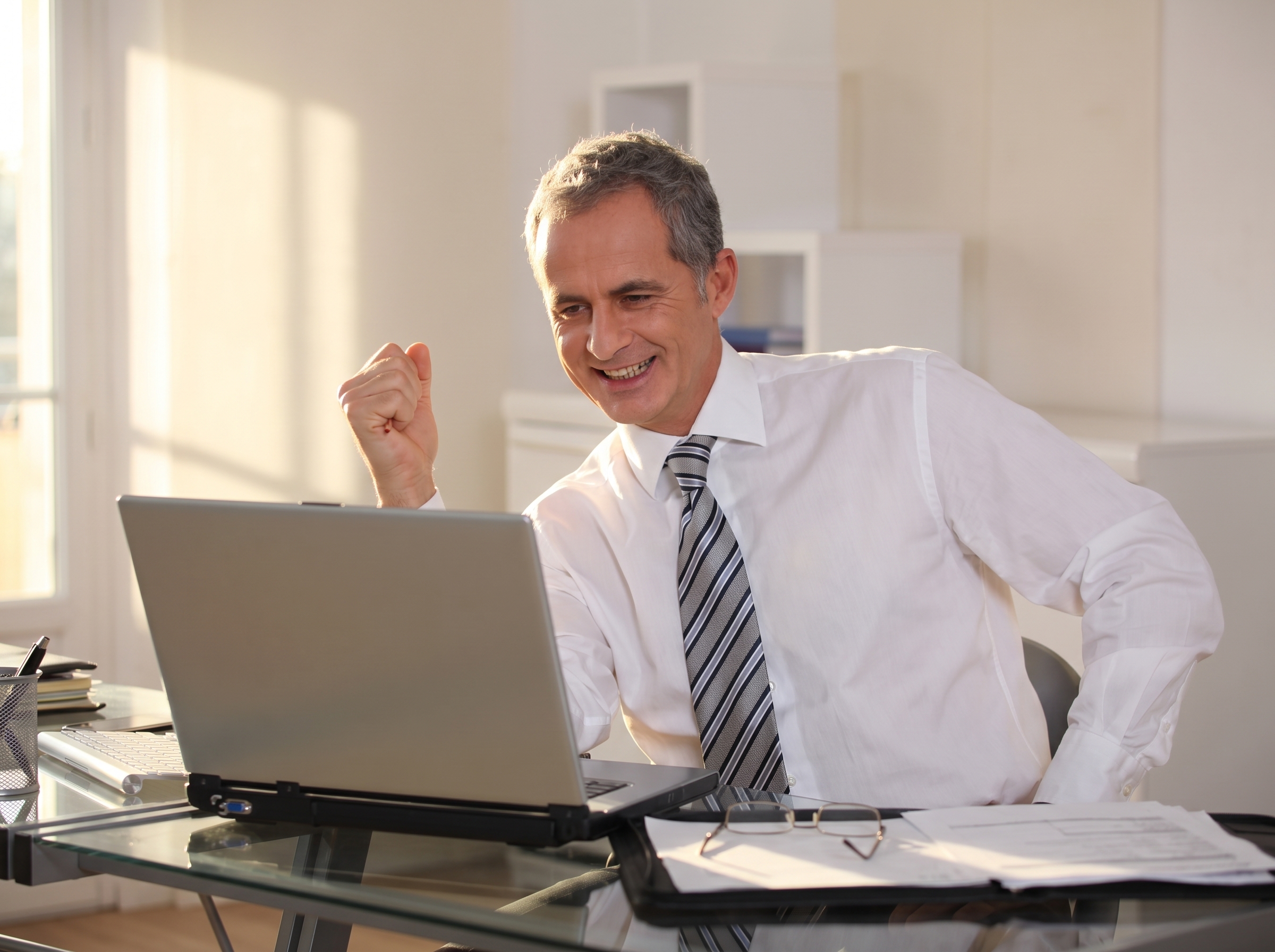 Investor reviewing opportunities